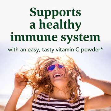 MegaFood Daily C-Protect Nutrient Booster Powder - Immune Support - Vitamin C Powder - Drink Mix with Vitamin C, Real Food & Herbs - Vegan, Non-GMO, Without 9 Food Allergens - 2.25 Oz (30 Servings)