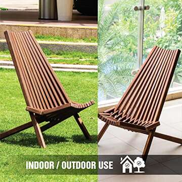 Melino Wooden Folding Chair - Stylish Outdoor Seating