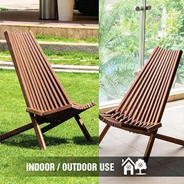 Melino Wooden Folding Chair - Stylish Outdoor Seating