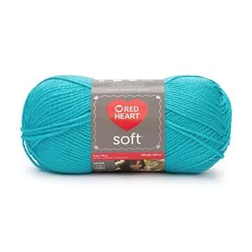 Red Heart Soft Turquoise Yarn - 3 Pack of 141g/5oz - Acrylic - 4 Medium (Worsted) - 256 Yards - Knit...