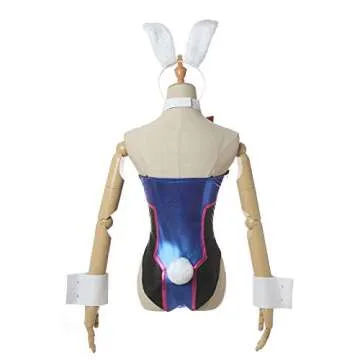 Nuoqi Bunny Dva Cosplay Costume Hana Song Dva Bunny Girl Bodysuit Costume One Piece Bunny Suit S