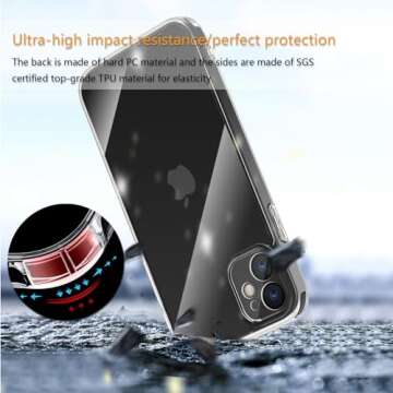 GROZHJAL Case for iPhone 11 Phone Case,Anti-Scratch Shockproof Drop Protection Fits iPhone 11 Crystal Clear Phone Case,Ultra-Slim,Non-Slip Protective Structure Non-Yellowing Transparent Phone Cover