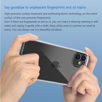 GROZHJAL Case for iPhone 11 Phone Case,Anti-Scratch Shockproof Drop Protection Fits iPhone 11 Crystal Clear Phone Case,Ultra-Slim,Non-Slip Protective Structure Non-Yellowing Transparent Phone Cover