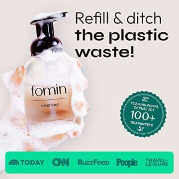 FOMIN Foaming Hand Soap Tablets (16 Count) - Makes 128 fl oz (16 x 8 fl oz) - Unscented - Foaming Ha...