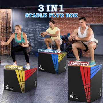 XDDAIS 3-in-1 Foam Plyometric Jump Box for Home Gym