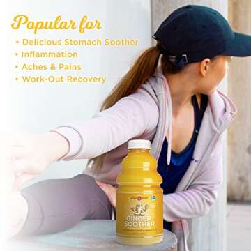 Turmeric Gingerade, Ginger Soother by The Ginger People – Drug Free Digestive Health, Turmeric Fla...