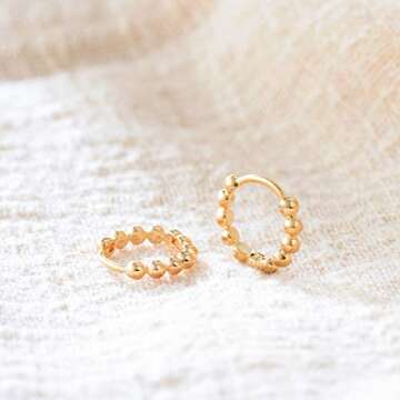 Fettero Gold Huggie Hoop Earrings for Everyday Wear