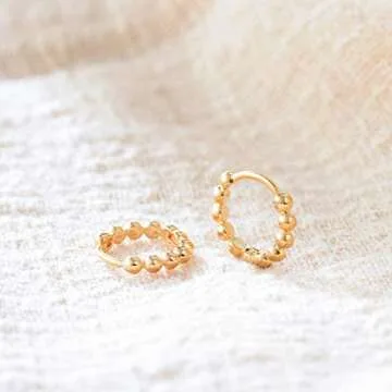 Fettero Gold Huggie Hoop Earrings for Everyday Wear