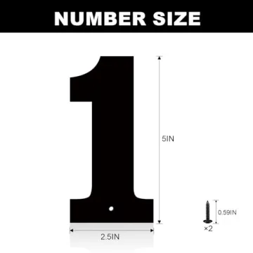 Durable 5 Inch Metal House Numbers & Letters for Outdoor Use