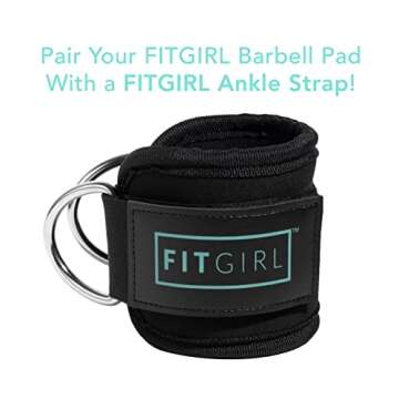 FITGIRL - Squat Pad and Hip Thrust Pad for Leg Day, Barbell Pad Stays in Place Secure, Thick Cushion for Comfortable Squats Lunges Glute Bridges, Works W Olympic Bar and Smith Machine (Mint)