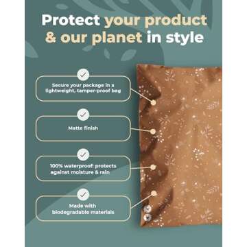 Impack Biodegradable Poly Mailers - Self Sealing Thick Envelopes - Water and Moisture Proof Book Mai...