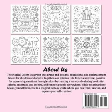 Inspirational - Bold and Easy Coloring Book: 50 large Print and Simple Motivational Quotes Coloring ...
