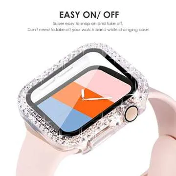 KADES Bling Apple Watch Case with Screen Protector