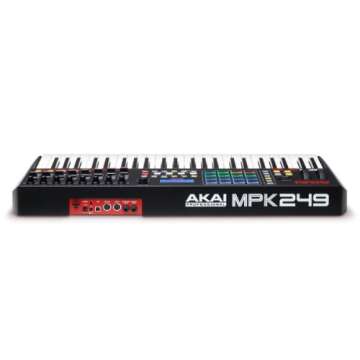 AKAI Professional MPK249 - USB MIDI Keyboard Controller with 49 Semi Weighted Keys, Assignable MPC Controls, 16 Pads and Q-Links, Plug and Play