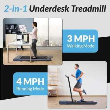 Exerpeutic 400 Lb. Capacity Heavy-Duty Walking/Jogging Exercise Treadmill Walking Pad- Home Gym Workout, Foldable Under Desk Desk Design