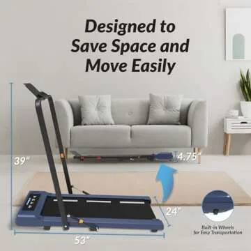 Exerpeutic 400 Lb. Capacity Heavy-Duty Walking/Jogging Exercise Treadmill Walking Pad- Home Gym Workout, Foldable Under Desk Desk Design