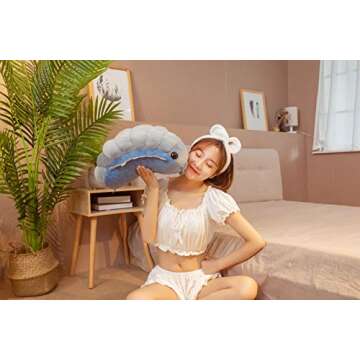 EASELR WeightedPlush 3lb Likelike Insect Weighted Stuffed Animals, 20inch Isopod Pill Bug Plush Toys Soft Insect Animals Pillow Grey Cushion Insect Doll Kids Toys Girls Boys Gift