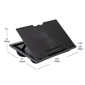 Mind Reader Ergonomic Laptop Stand Bed Tray - Portable Comfort