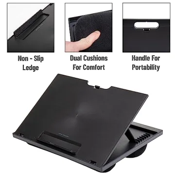 Mind Reader Ergonomic Laptop Stand Bed Tray - Portable Comfort