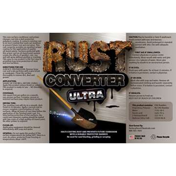 FDC Rust Converter Ultra, Highly Effective Professional Grade Rust Repair Spray (1 Gallon)