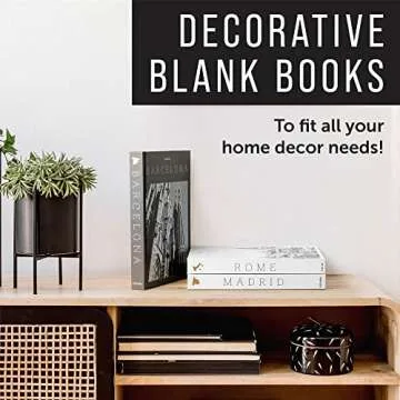 Maplefield Set of 3 XL Decor Books for Coffee Table – Hardcover Barcelona Coffee Table Volume for Tabletops and Bookshelves – Decorative Accents for Home Interiors - Decorative Books