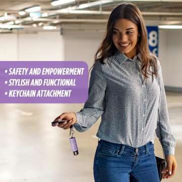 Stylish Guard Dog Security Pepper Spray Keychain for Women