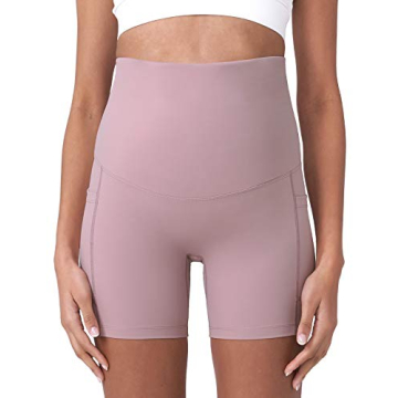 POSHDIVAH Maternity Yoga Shorts for Active Moms