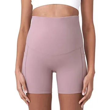 POSHDIVAH Maternity Yoga Shorts for Active Moms