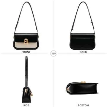 LA'FESTIN Shoulder Bag for Women, Leather Women's Shoulder Designer Purses, Handbags with Adjustable Strap Crossbody Bag Purses