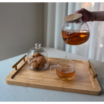 ست پذیرایی بامبو؛ قوری پیرکس شعله‌مستقیم و ۲ لیوان دست...