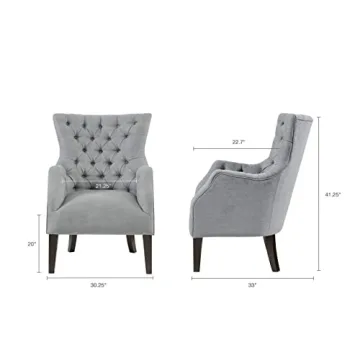 Madison Park Hannah Elegant Button Tufted Wing Chair