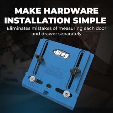 KREG KHI-Pull Cabinet Hardware Jig - for Cabinet Door Handles - Drilling Guide for Cabinet Doors - C...
