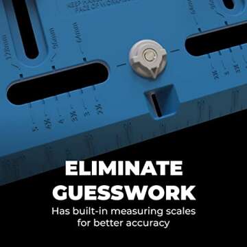 KREG KHI-Pull Cabinet Hardware Jig - for Cabinet Door Handles - Drilling Guide for Cabinet Doors - Creates Straight, Even Holes - Durable Drill Guides