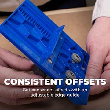 KREG KHI-Pull Cabinet Hardware Jig - for Cabinet Door Handles - Drilling Guide for Cabinet Doors - Creates Straight, Even Holes - Durable Drill Guides