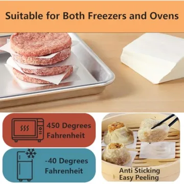 Vlwltl Unbleached Parchment Paper 100Pcs for Baking & Burgers