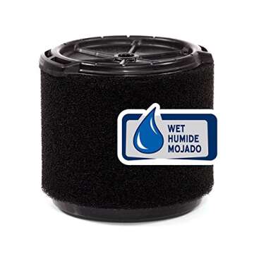 WORKSHOP Wet/Dry Vacs WS14045F Foam Filter Cartridge for Liquid Pick-Up