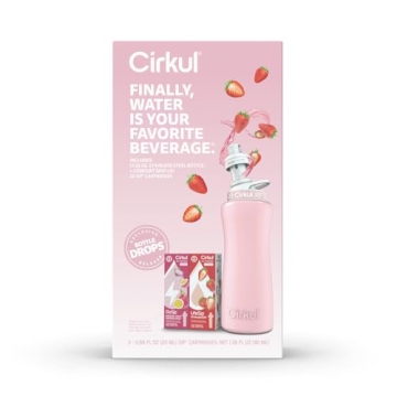 Cirkul 32oz Blush Stainless Steel Water Bottle Kit