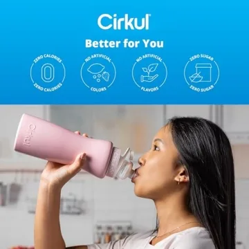 Cirkul 32oz Blush Stainless Steel Water Bottle Kit