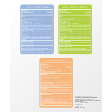 Touchland Power Mist Hydrating Hand Sanitizer Spray, FRESH 3-Pack (Mint, Citrus, Lemon Lime), 500-Sprays each, 1Fl Oz Travel Size (Set of 3)