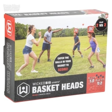 Wicked Big Sports Inflatable Basket Heads - Ultimate Family Game
