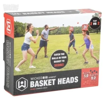 Wicked Big Sports Inflatable Basket Heads - Ultimate Family Game