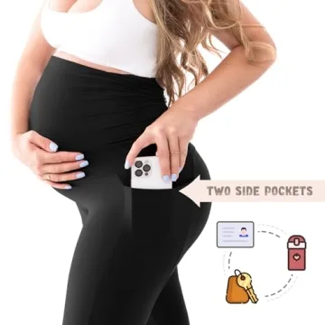 Walifrey Women's Maternity Leggings with Pockets Activewear