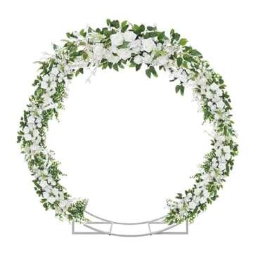 6.5 Ft Round Metal Arch Garden, Arbor for Garden, Indoor and Outdoor, Party Decoration, Easy Assembl...