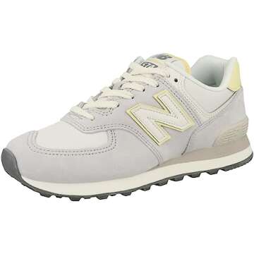 New Balance Women's 574 V2 Meets 90s Sneaker, Grey Matter/Sea Salt/Maize, 8