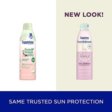 Coppertone Baby Sunscreen Spray SPF 50, Gentle and Effective Protection