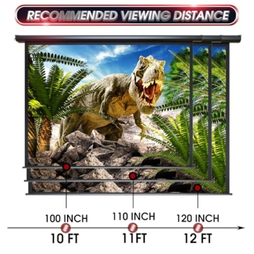 Aoxun 120" Motorized Projector Screen for Home Theater