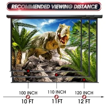 Aoxun 120" Motorized Projector Screen for Home Theater