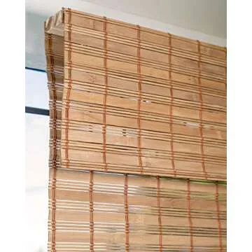 CHICOLOGY Bamboo Roman Shades - Customer Favorite Light Filtering Blinds for Windows, Premium Qualit...