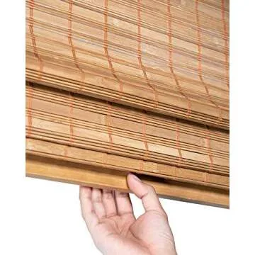 CHICOLOGY Bamboo Roman Shades - Customer Favorite Light Filtering Blinds for Windows, Premium Quality, Ideal for Home, Squirrel Brown, 47"W X 64"H