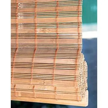 CHICOLOGY Bamboo Roman Shades - Customer Favorite Light Filtering Blinds for Windows, Premium Quality, Ideal for Home, Squirrel Brown, 47"W X 64"H